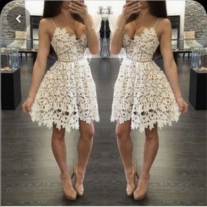L’atiste Ivory Crochet Dress